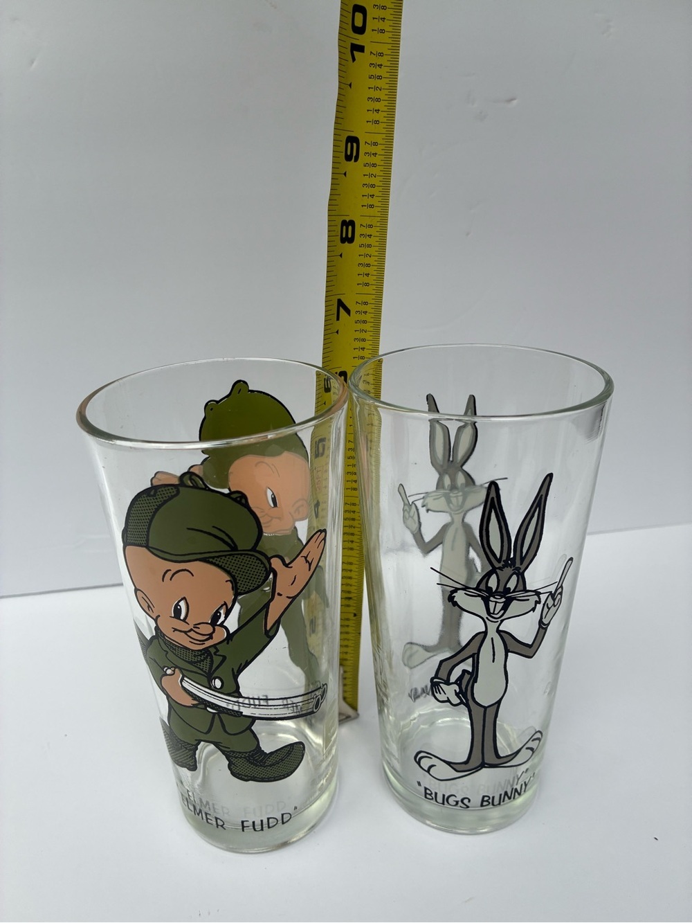 Vintage 1973 Pepsi Looney Tunes Bugs Bunny Elmer Fudd Glasses Set - Picture 4 of 13